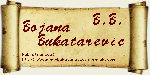 Bojana Bukatarević vizit kartica